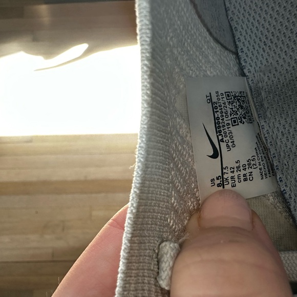 Nike Light Gray/White VaporMax Sneakers - Picture 7 of 7